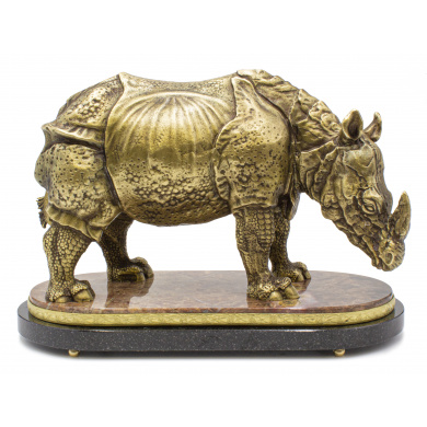 Статуэтка "Носорог на яшме"