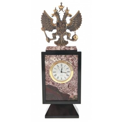 Настольные часы с гербом (яшма)