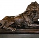Скульптура «Львы парные» из бронзы