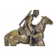 Бронзовая скульптура «Прощание казака с казачкой, стоящей у лошади»