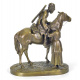 Бронзовая скульптура «Прощание казака с казачкой, стоящей у лошади»