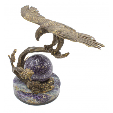 Бронзовая статуэтка «Орёл на ветке»