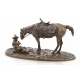 Бронзовая скульптура "Мальчик с лошадью"