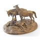 Бронзовая скульптура "Две лошади на отдыхе"