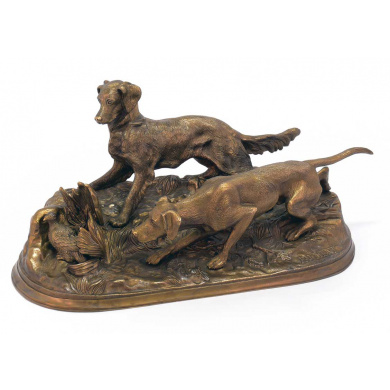 Скульптура "Собаки на стойке"