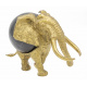 Бронзовая статуэтка "Слон с шаром" 