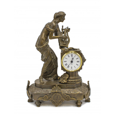 Настольные бронзовые часы «Лира»