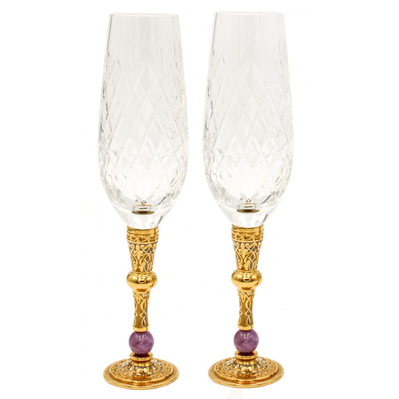 Бокалы с аметистом