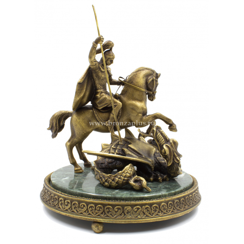 Статуэтка "Георгий Победоносец" (змеевик)