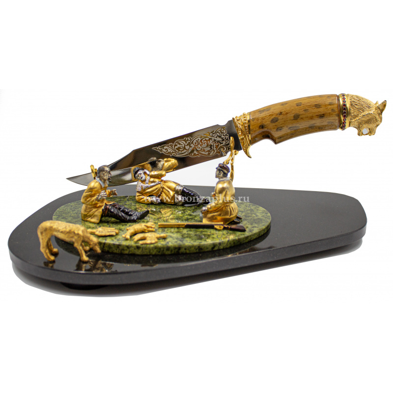 Подарочный набор "Три охотника с ножом"