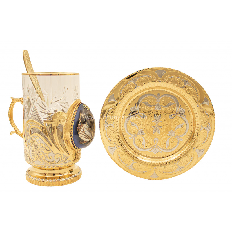 Подстаканник с блюдом "Бабочка"