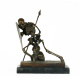 Бронзовая скульптура "Скелет со щитом"