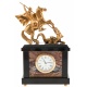 Часы из яшмы со статуэткой "Георгий Победоносец"