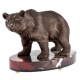 Статуэтка "Медведь" на постаменте из яшмы и долерита