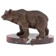 Статуэтка "Медведь" на постаменте из яшмы и долерита