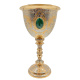 Кубок с малахитовыми кабошонами 