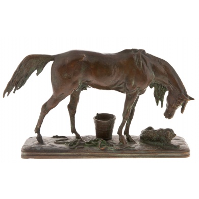 Бронзовая скульптура "Лошадь с собакой" (Анри Альфред-Мари Жакмар, копия)