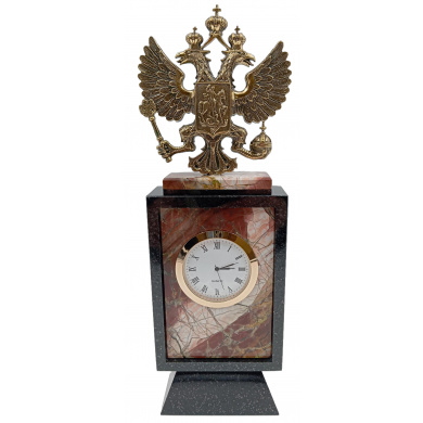 Настольные часы с гербом (яшма)