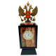 Настольные часы Герб России (яшма)