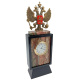 Настольные часы Герб России (яшма)